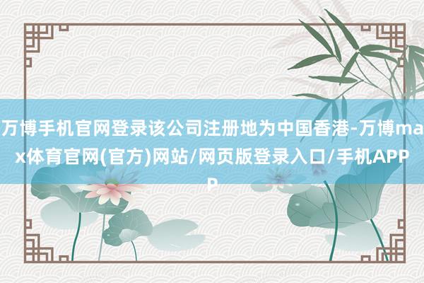 万博手机官网登录该公司注册地为中国香港-万博max体育官网(官方)网站/网页版登录入口/手机APP