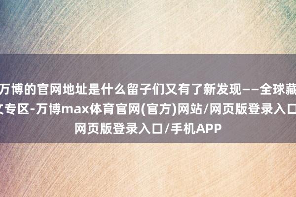 万博的官网地址是什么留子们又有了新发现——全球藏书楼的中文专区-万博max体育官网(官方)网站/网页版登录入口/手机APP